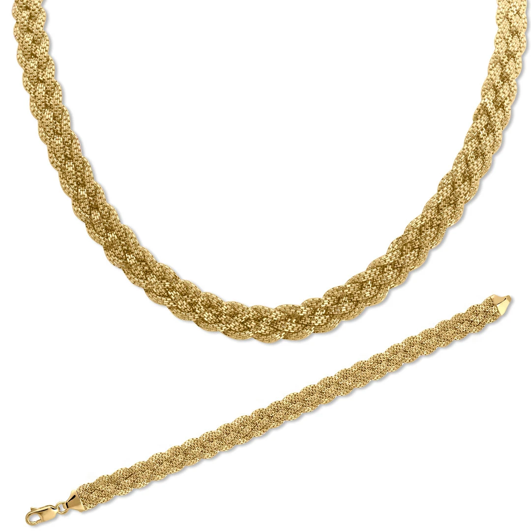 Örgü Model Bileklik Gerdanlık Zincir Set (SET0094)