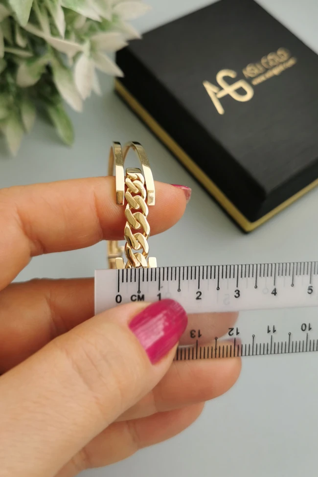 Ortası Gurmet Model Altın Bilezik