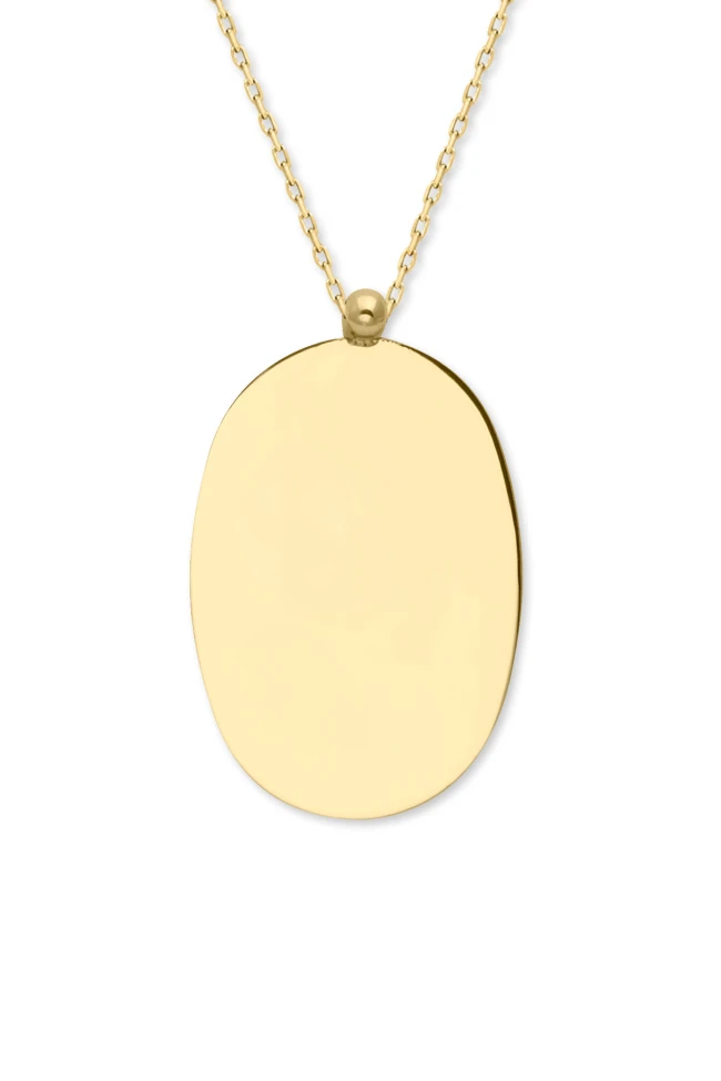 Oval Künye İsimlik Unisex Kolye