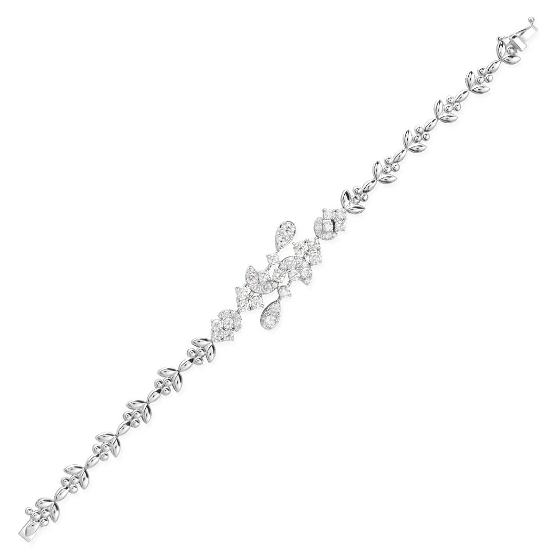 Pırlanta Çiçek Model Kadın Bileklik (BBR0783)