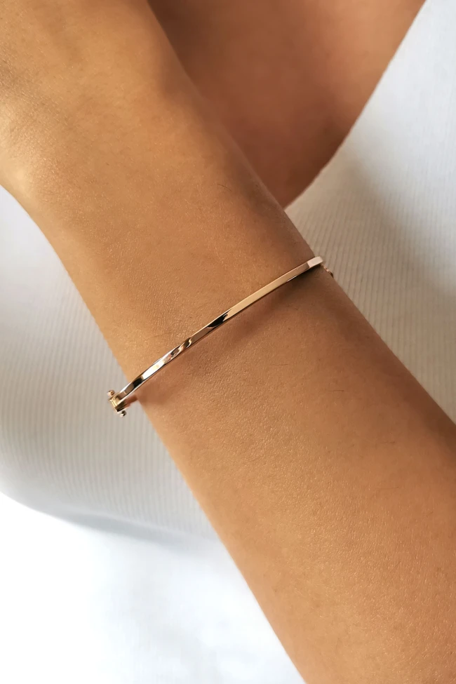 Rose Gold Altın Sade Bilezik