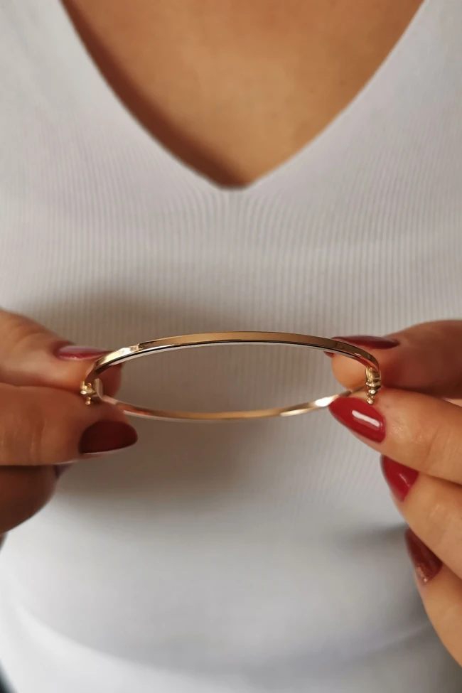Rose Gold Altın Sade Bilezik