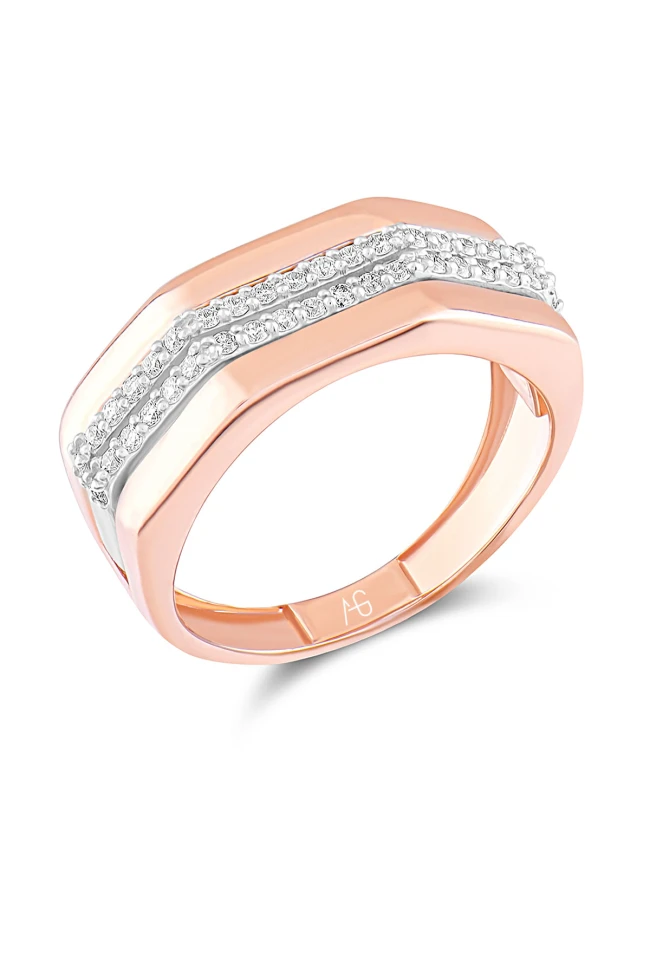Rose Gold Pırlanta Sade Yüzük