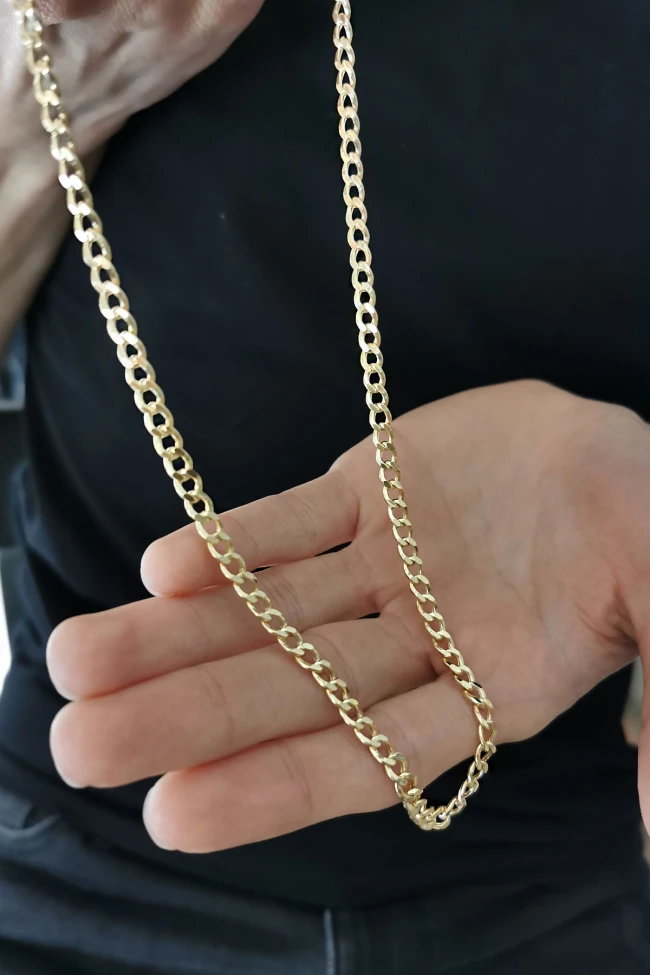 Sarı Altın 55 Cm Dolgun Gurmet Zincir