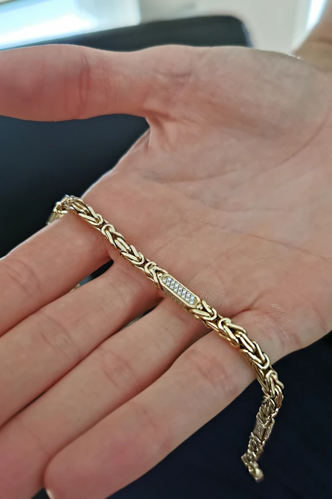 Sarı Altın Taşlı Kral Model Altın Erkek Takım
