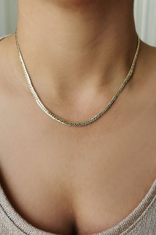 Sıkı İnce Gurmet Altın Unisex Kolye