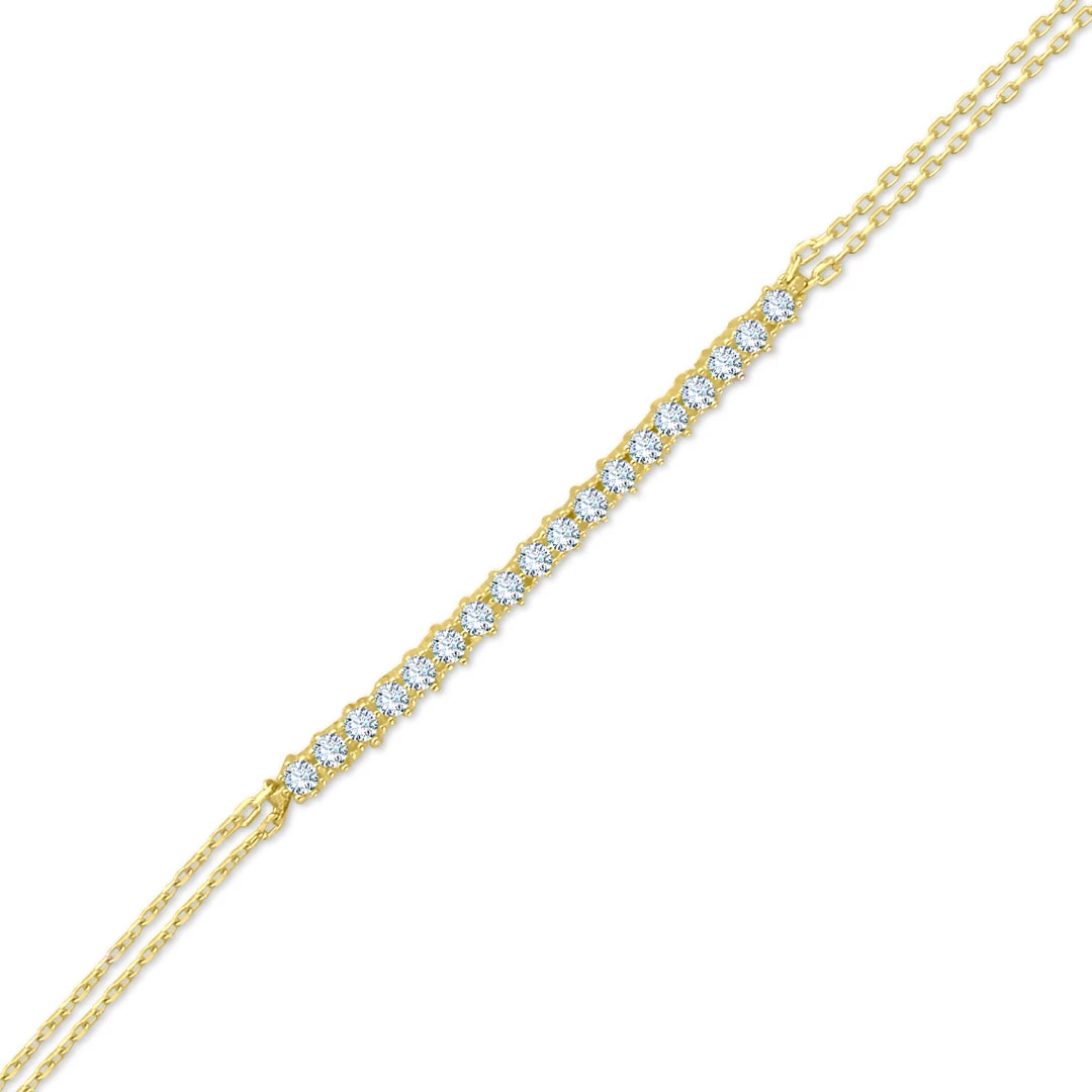 Su Yolu Altın Minimal Bileklik (BLK0248)