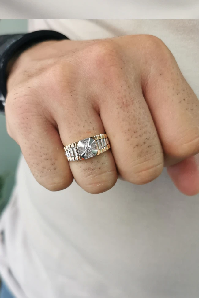Tektaş Rolex Kol Altın Erkek Yüzük