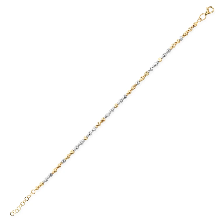 Toplu Sarı Beyaz Dorika Altın Bileklik (BLK0028)
