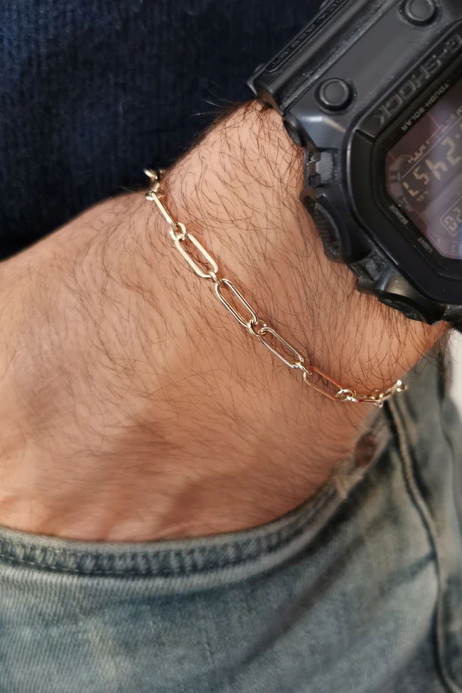 Unisex Altın Ataç Bileklik