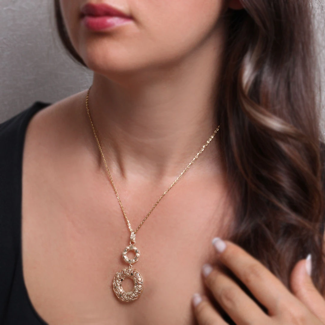 Yuvarlak Model Altın İtalyan Kolye (KLY0528)