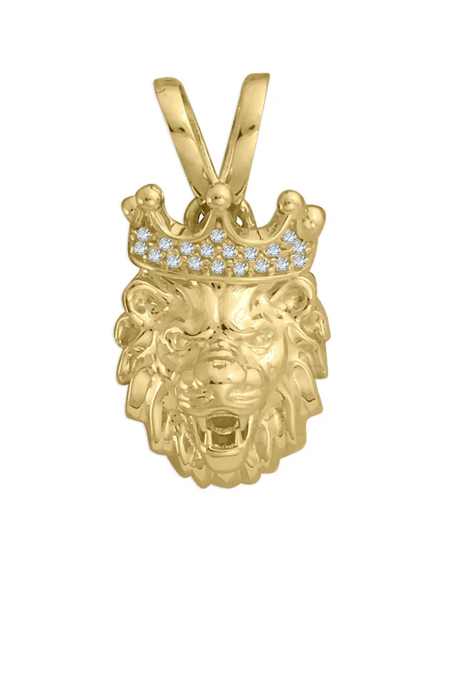 Altın 3.5 Cm Büyük Boy Aslan Kolye Ucu