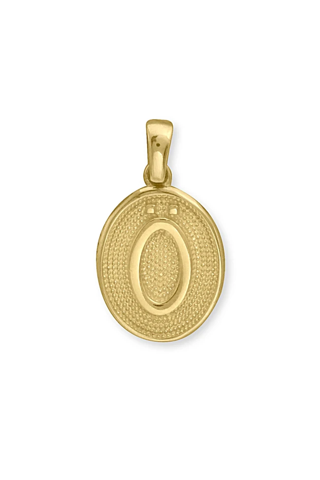 Oval Taşsız Altın Ö Harfi Kolye Ucu