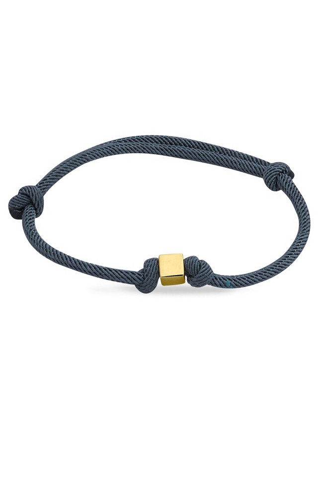 Altın Petrol Mavi Spor Unisex Küp Bileklik (BLK0273)