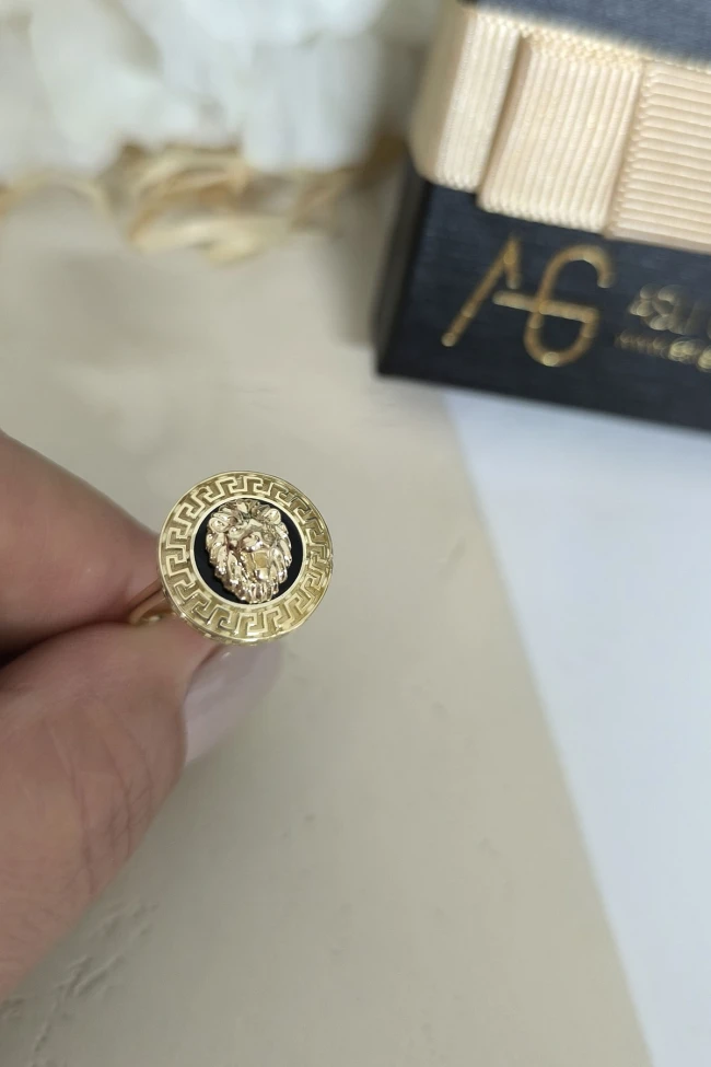 Altın Aslan Model Pana Yüzük
