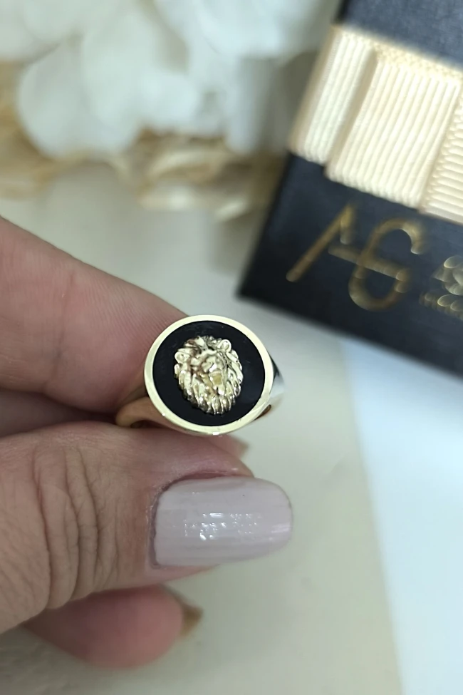 Altın Aslan Model Taşsız Yüzük