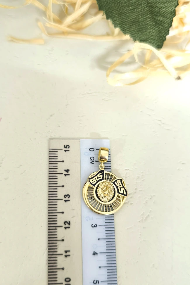 Altın Unisex Taşsız Aslan Kolye