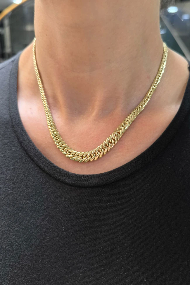 Sarı Altın Süzme Model Gurmet Altın Zincir Kolye