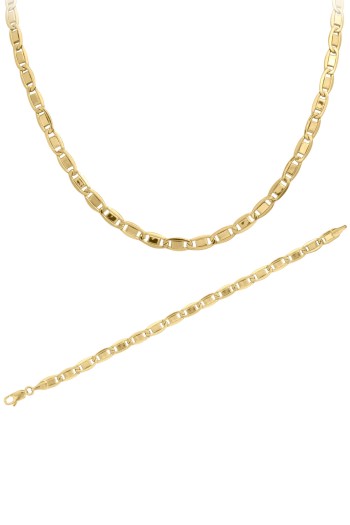 5.5 Mm Altın Valentino Erkek Kolye Bileklik Takım