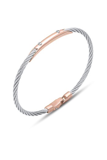 Rose Gold Spor Çelik Erkek Bileklik