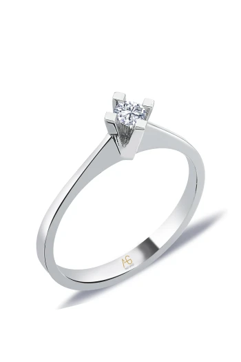 0.14 Ct. F/SI Pırlanta Tektaş Yüzük