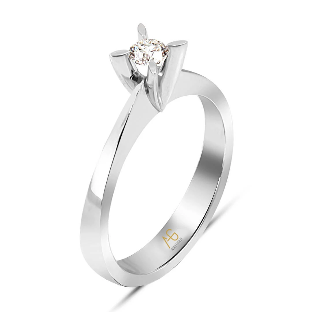 0.18 Karat Pırlanta Tektaş Yüzük (SPR0030197)