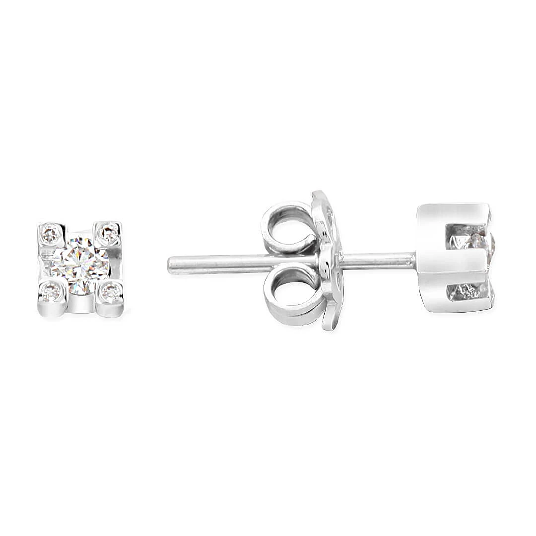 0.21 Ct. Pırlanta Tektaş Küpe (BKP2458)
