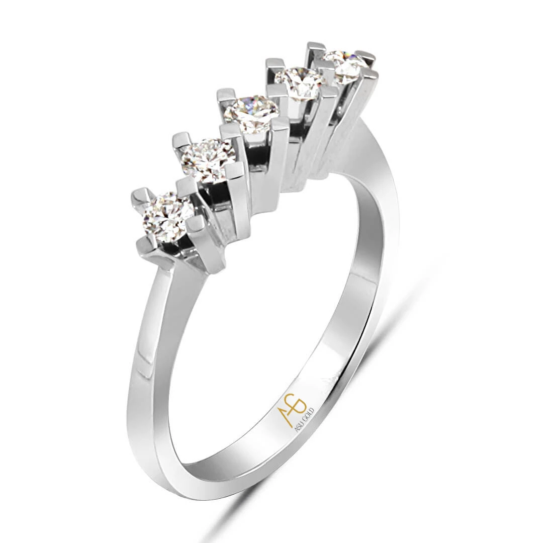 0.41 Karat Pırlanta Beştaş Yüzük (LR04347)