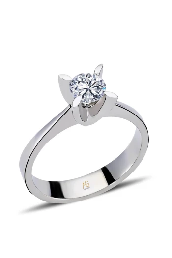 0.50 Ct. Pırlanta Klasik Model Tektaş Alyans