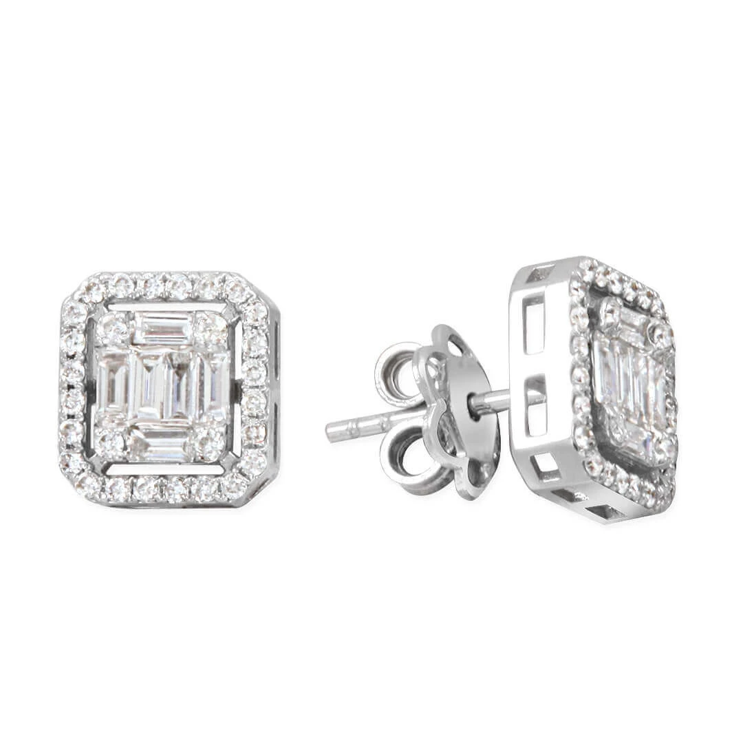 0.77 Karat Pırlanta Baget Küpe (PIR0005138)