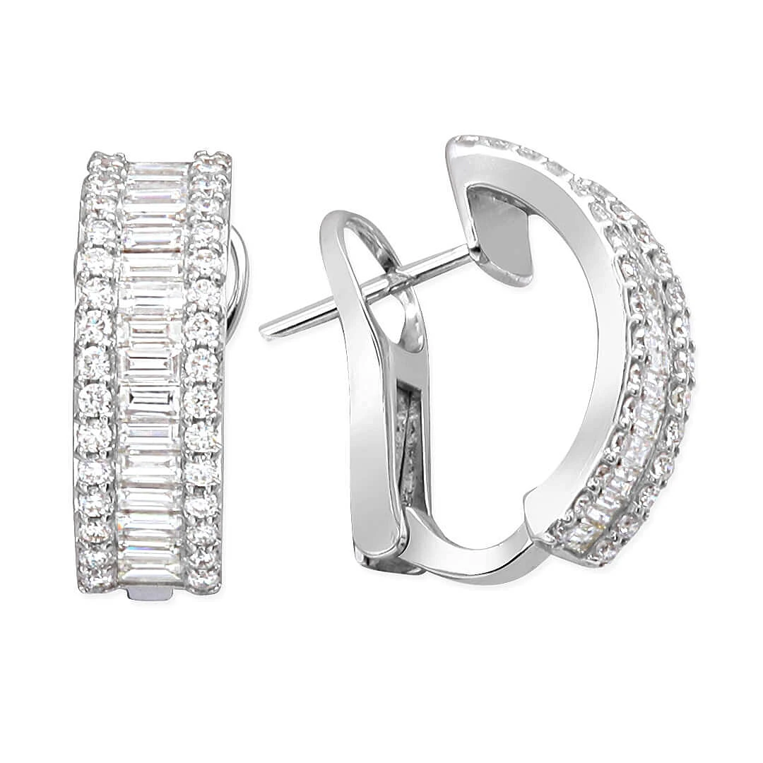 1.70 Ct Pırlanta Baget Küpe (JC07413)