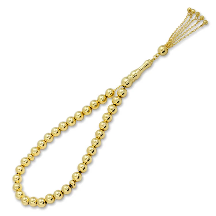 19 Cm İmame Püskülü Toplu Altın Tespih (TSP0007)