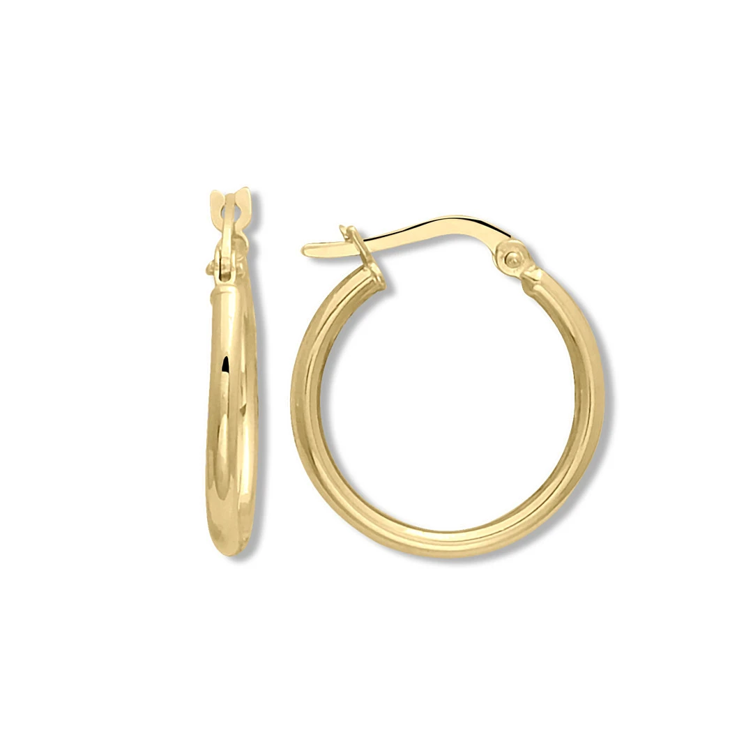 2 Cm Mini Altın Halka Küpe (KP0298)