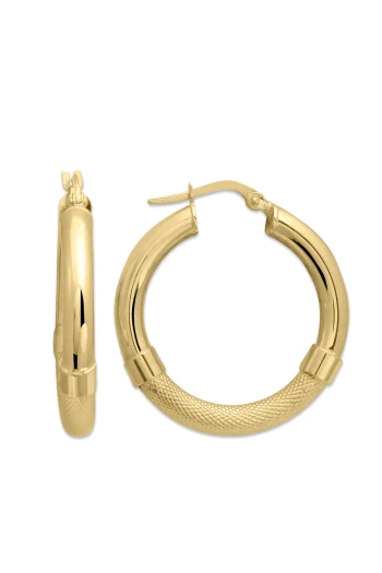 2.5 Cm Altın Fantazi Halka Küpe