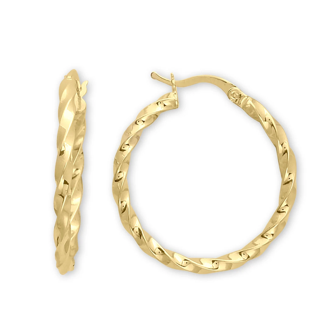 3 Cm Altın Burgu Halka Küpe (KP0220)