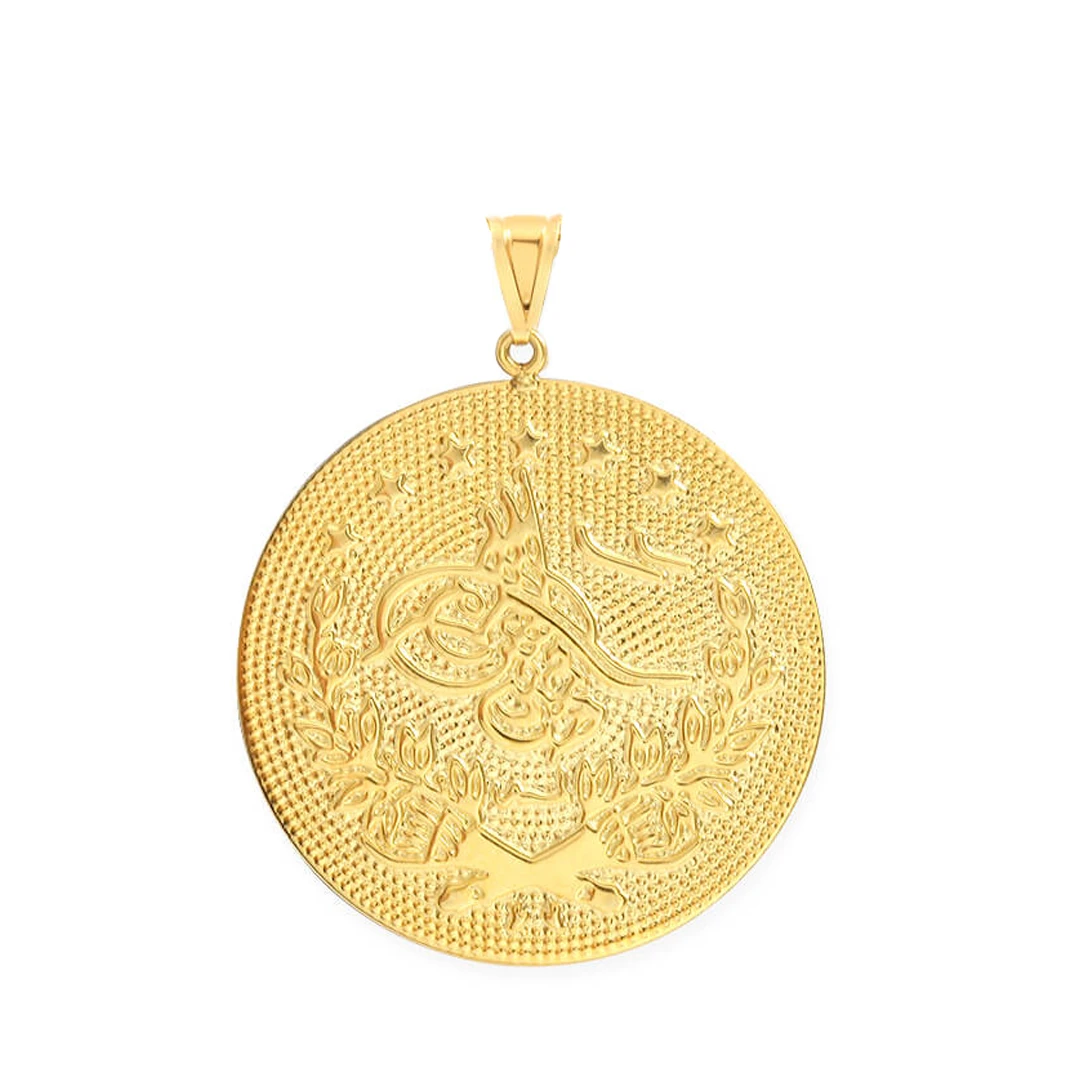 3 Cm Altın Tuğralı Kolye Ucu (KLY0544)