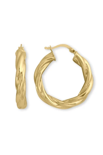 3 Cm Burgu Model Gösterişli Halka Küpe