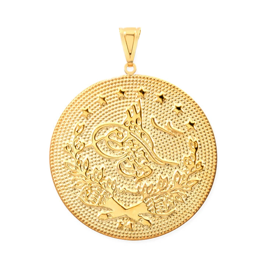 3.5 Cm Altın Tuğralı Kolye Ucu (KLY0545)
