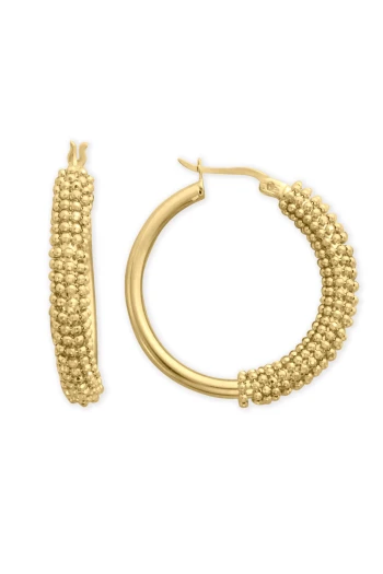 3.5 Cm Altın Zincir Sarmalı Halka Küpe