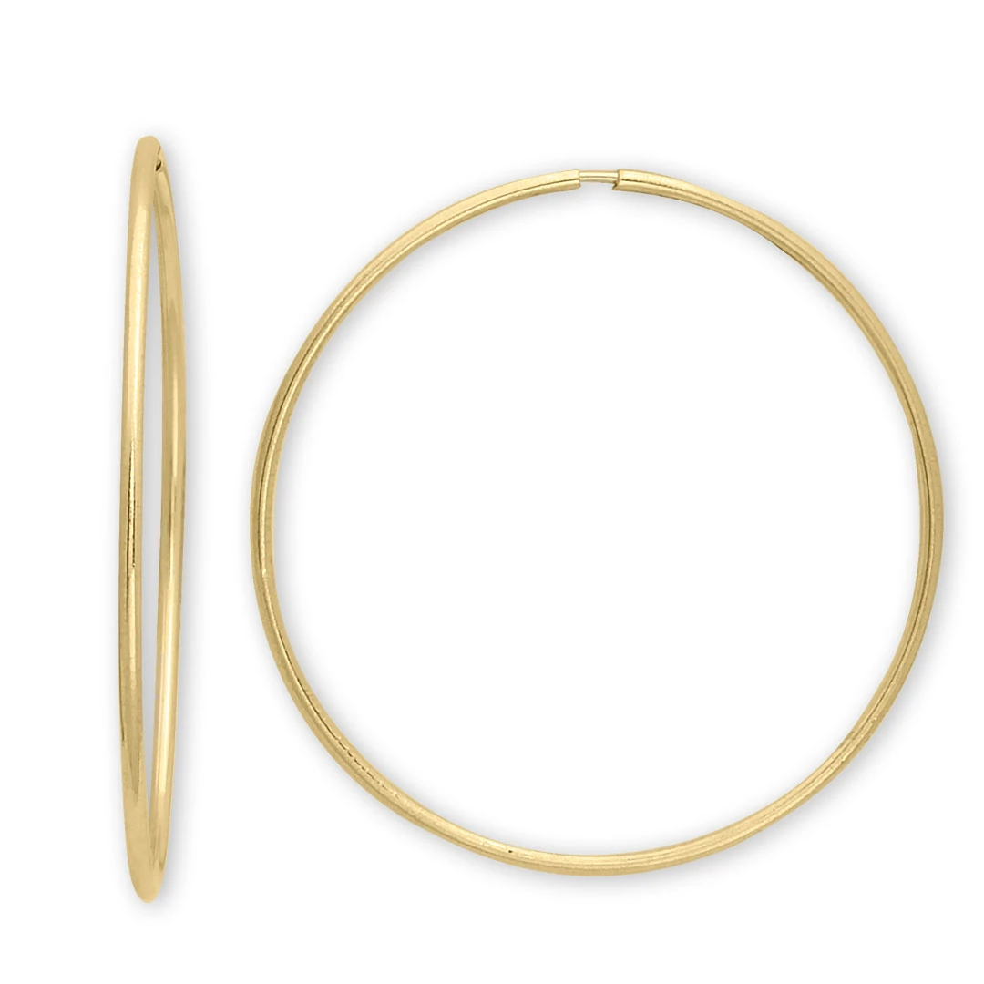 5 Cm Altın İnce Model Halka Küpe (KP0231)