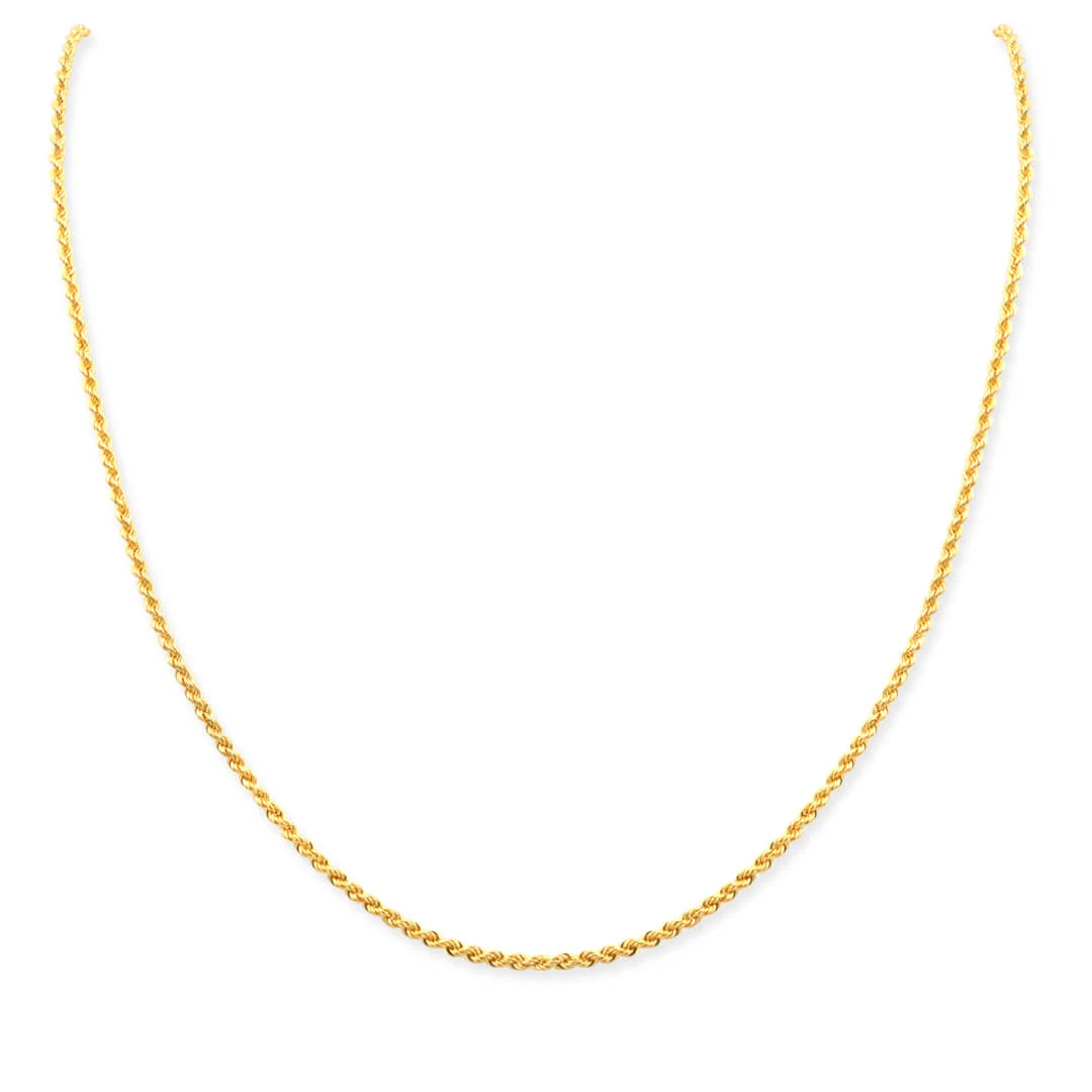 50 Cm İnce Altın Halat Zincir (KLY0484)