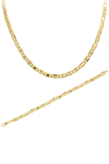 5.5 Mm Altın Valentino Erkek Kolye Bileklik Takım
