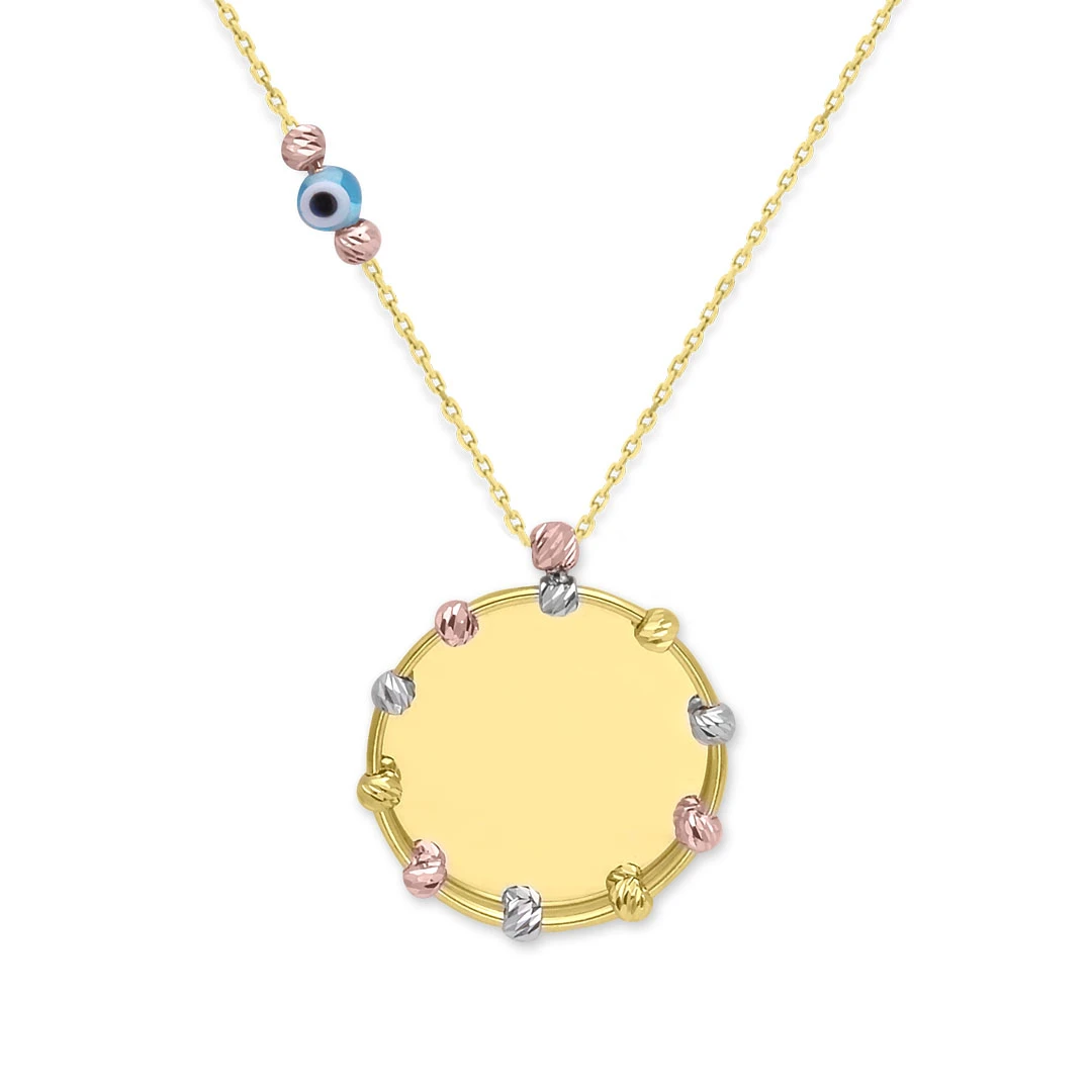 Altın 14 Ayar Dorikalı Plaka Kolye (KLY0467)