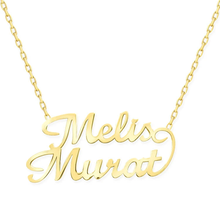 Altın 14 Ayar İki İsimli Kolye (KLY0172)