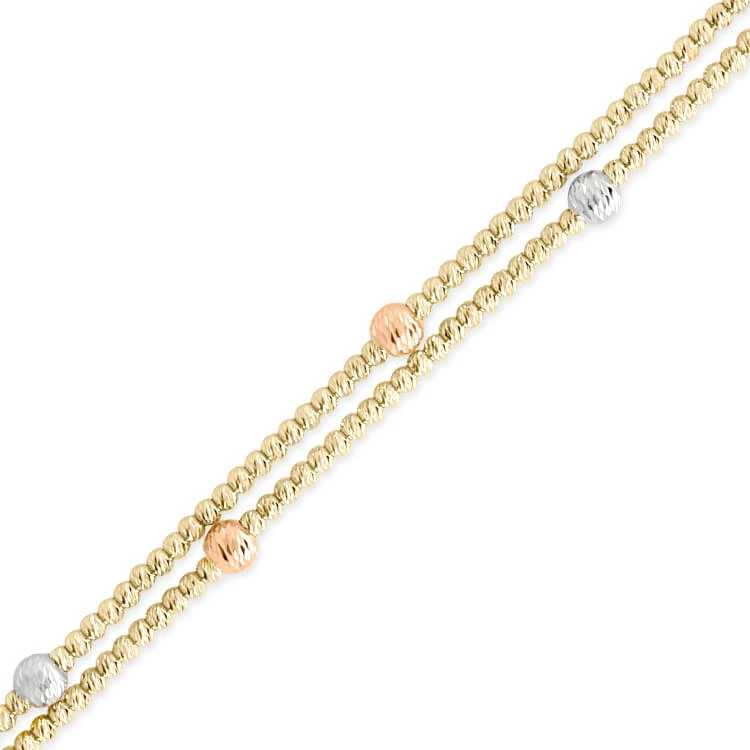 Altın 14 Ayar İki Sıralı Dorika Bileklik (BLK0022)