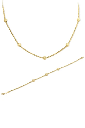 Altın 14 Ayar Kolye Bileklik Takım