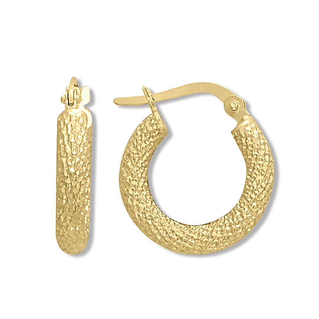 Altın 2 Cm Mini Kalemli Halka Küpe (KP0293)