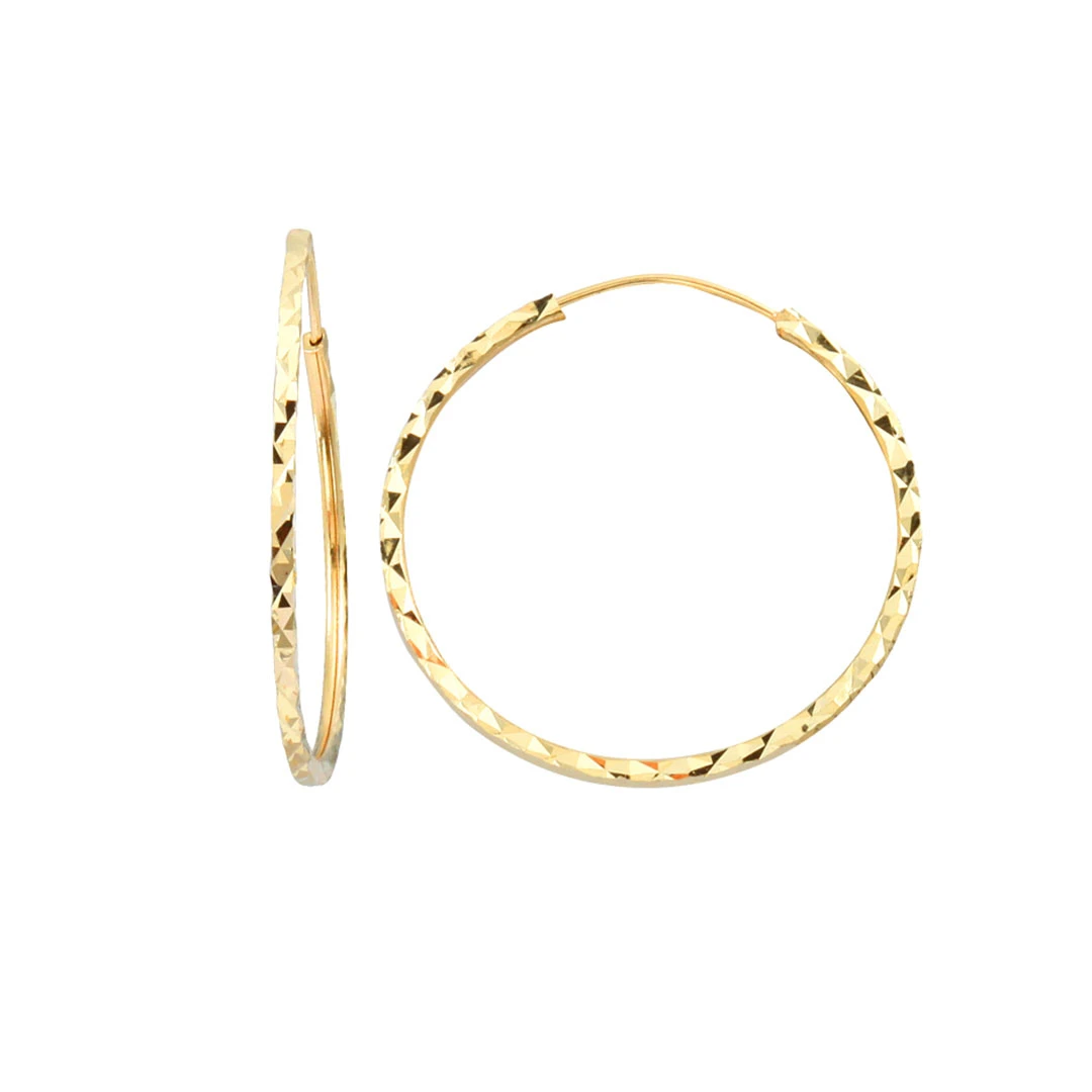 Altın 3 Cm Halka Küpe (KP0032)