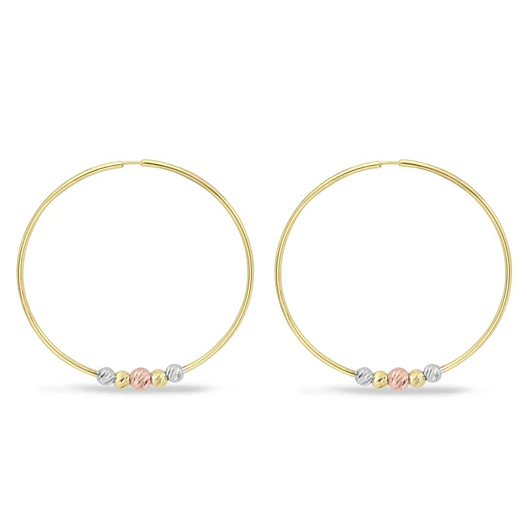 Altın 6 Cm Toplu Halka Küpe (KP0082)