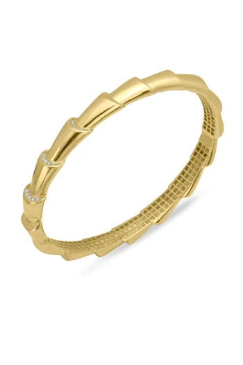 Altın Az Taşlı Yılan Sırtı Kadın Bilezik